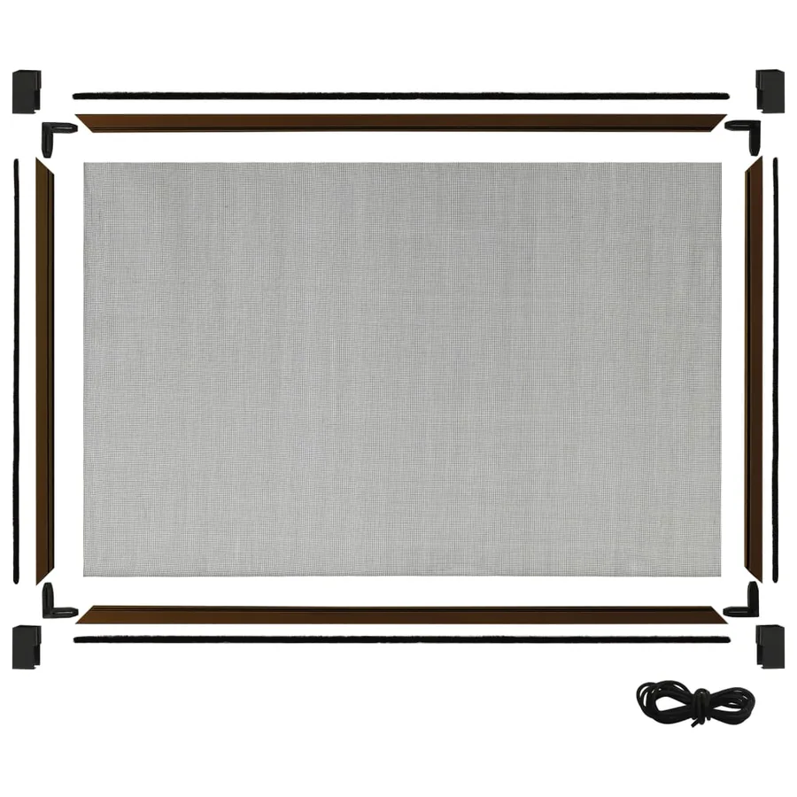 Moustiquaire extensible pour fenêtres Marron (100-193)x75 cm - 6