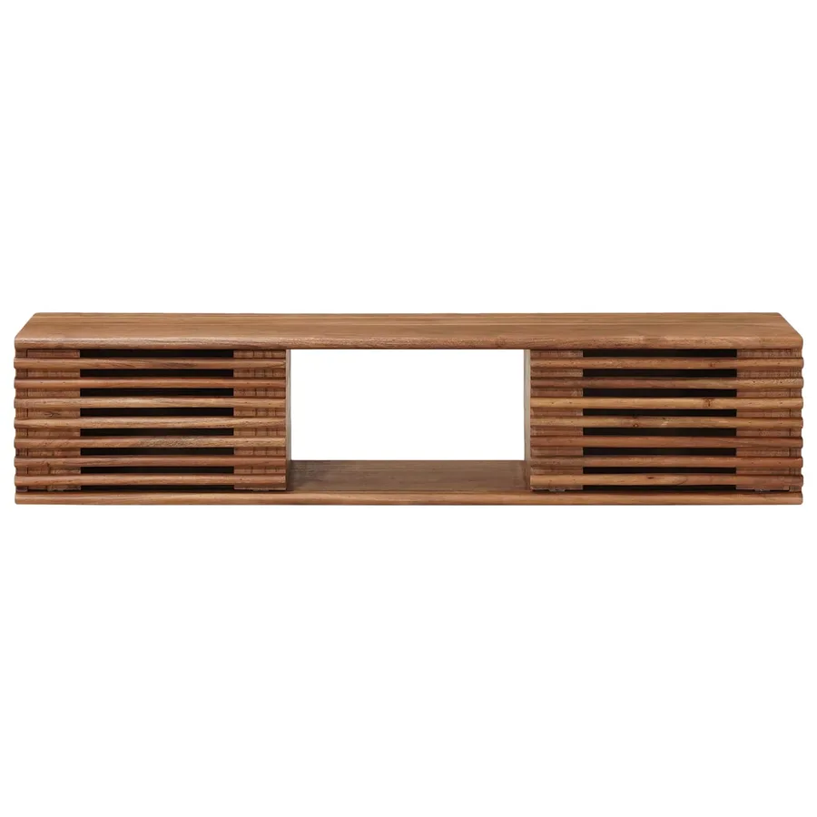 Meuble TV avec stockage avec porte Naturel 105 x 30 x 22,5 cm - 5