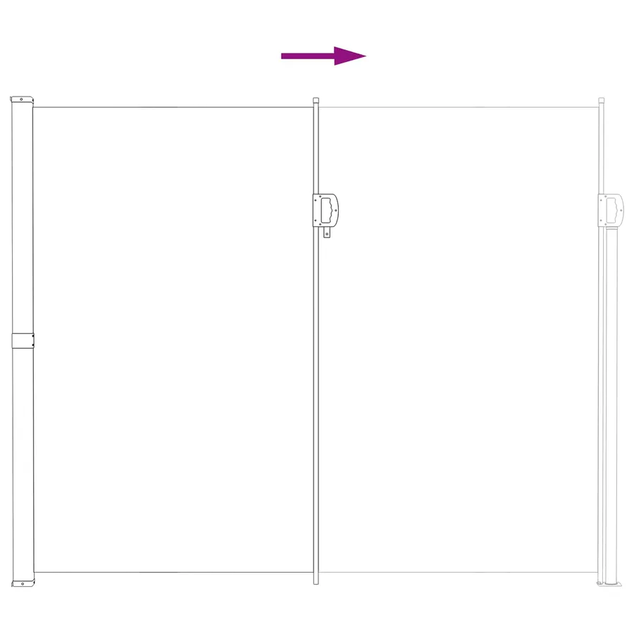 Store latéral rétractable Sable 600 x 200 cm Polyester - 6