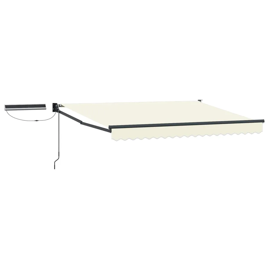 Auvent rétractable électrique Crème et Anthracite 3,5 x 2,5 m - 2