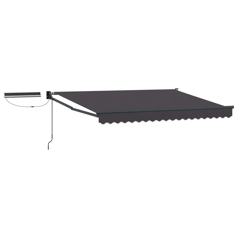 Auvent rétractable électrique Anthracite 3,5 x 2,5 m - 2
