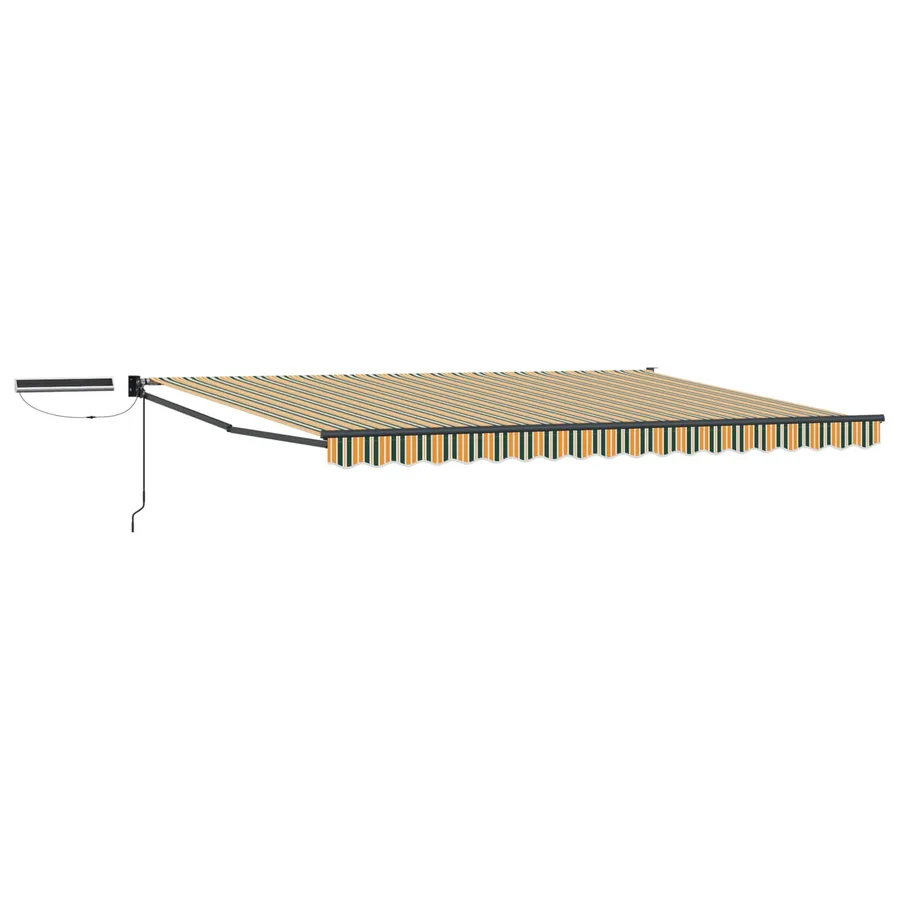 Auvent rétractable électrique Vert, Jaune, Anthracite 4,5 × 3 m - 2