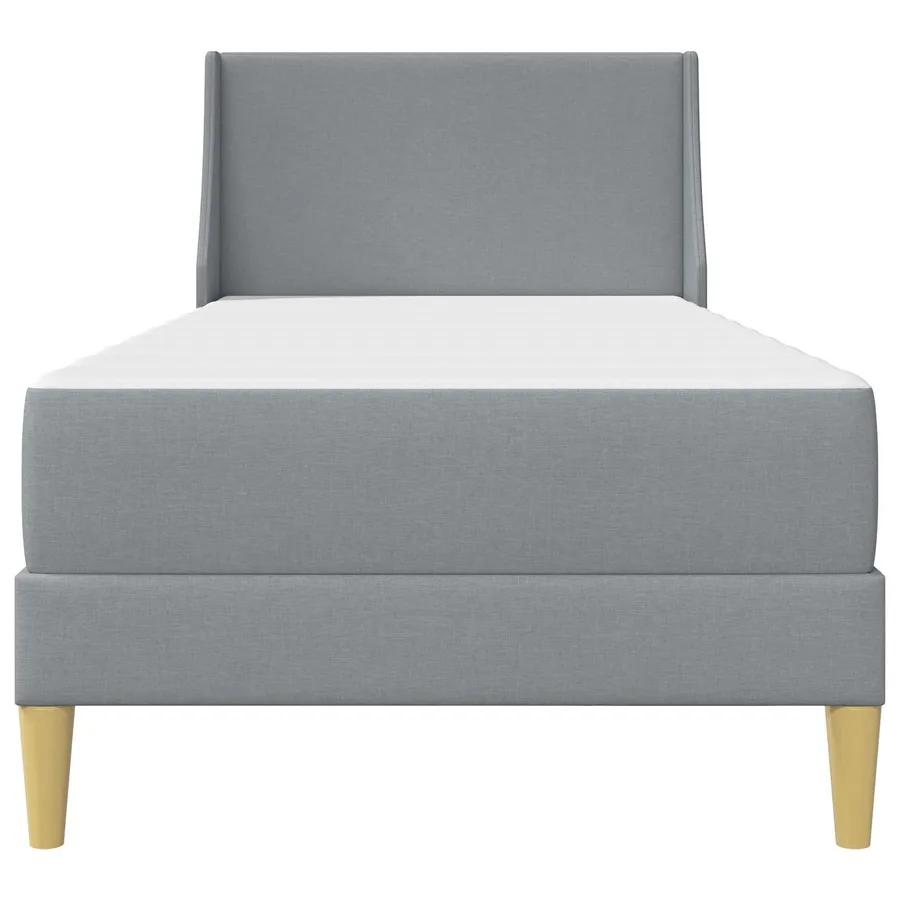 Cadre de lit avec matelas Gris clair 80x 200 cm Polyester - 6