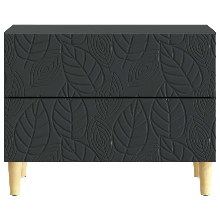 Table de chevet Noir 62 x 34,5 x 48 cm Bois d'ingénierie - 4