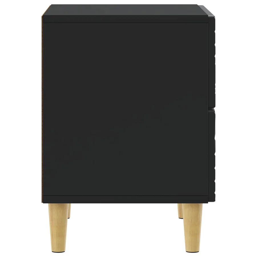 Table de chevet Noir 62 x 34,5 x 48 cm Bois d'ingénierie - 5