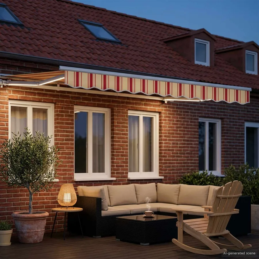 Cadre de store manuel avec LEDs 3,5 x 2 m - 3