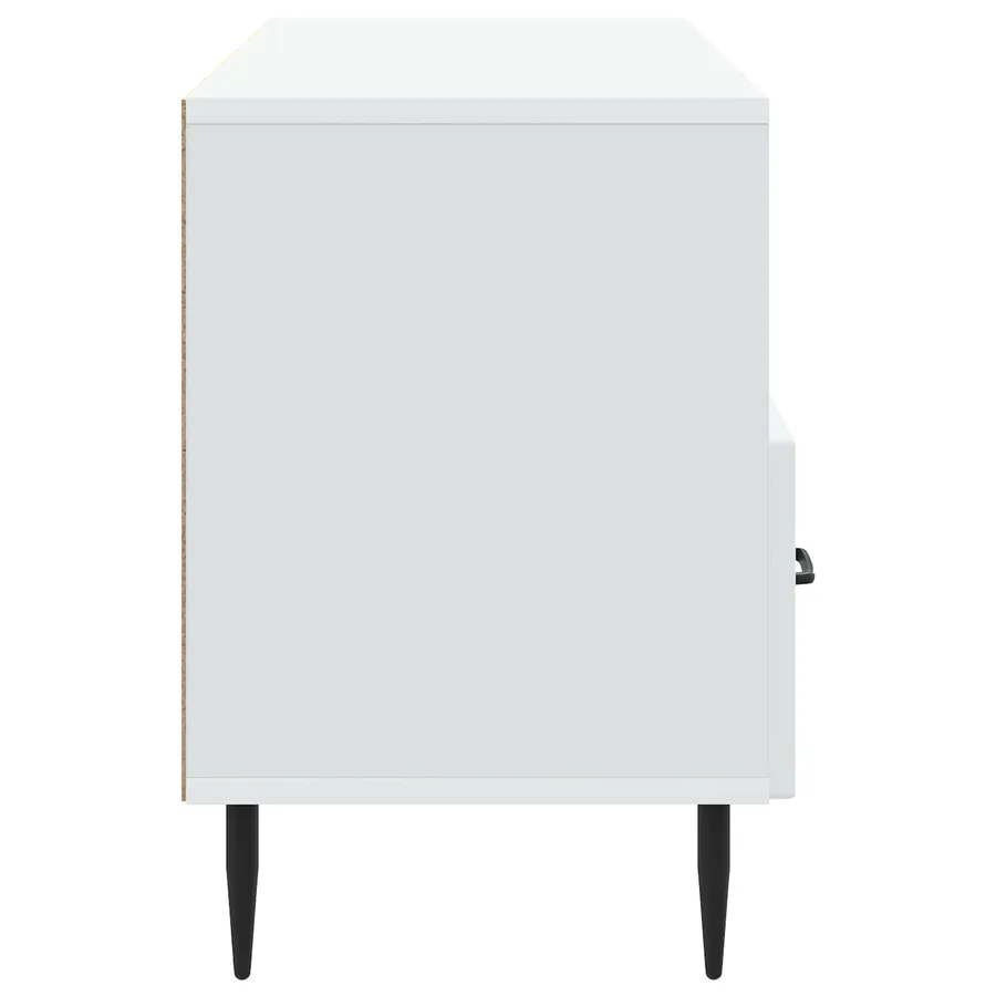 Meuble TV Blanc 102 x 34,5 x 50 cm Bois d'ingénierie - 7