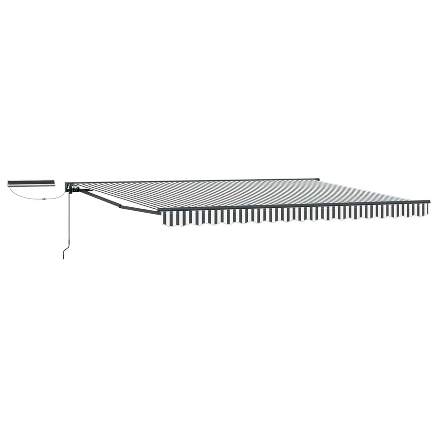 Auvent rétractable électrique Anthracite et blanc 4 × 3 m - 2