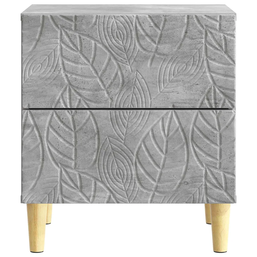 Table de chevet Gris béton 43 x 34,5 x 48 cm Bois d'ingénierie - 4