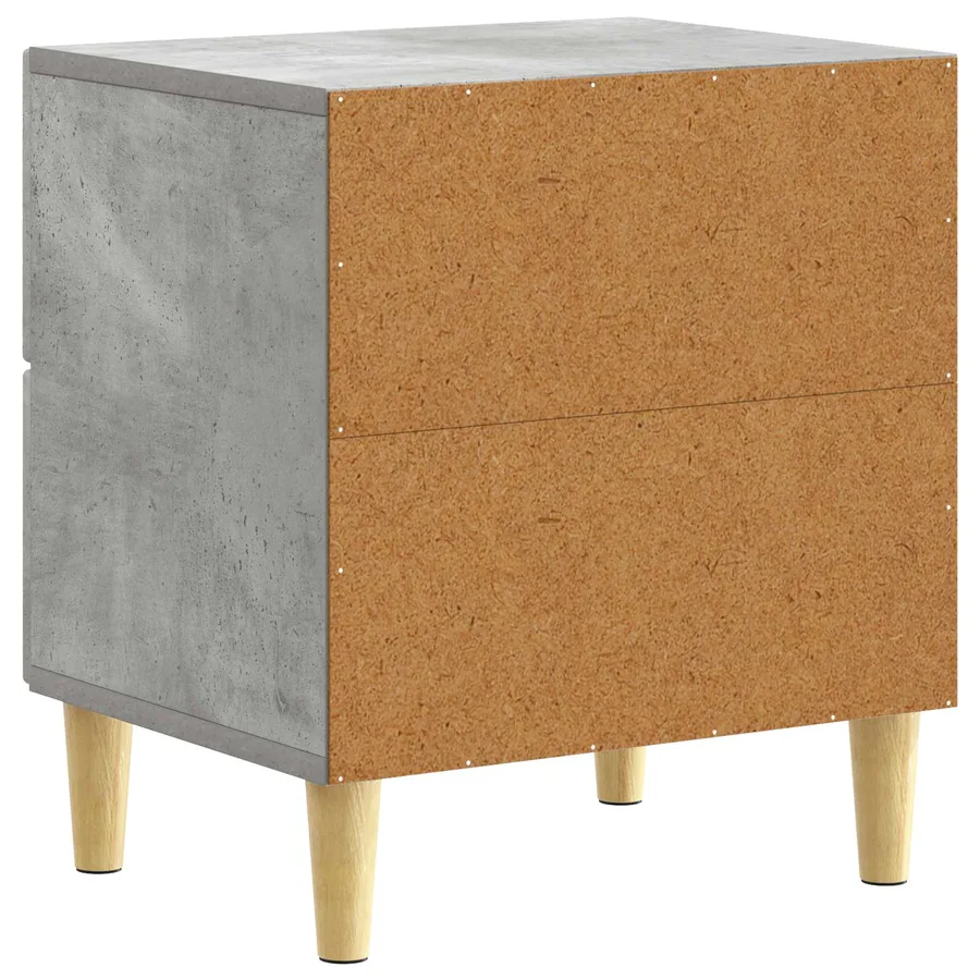Table de chevet Gris béton 43 x 34,5 x 48 cm Bois d'ingénierie - 6