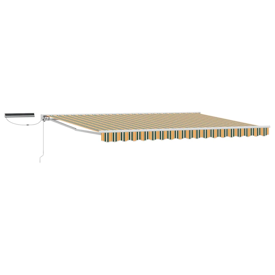 Auvent rétractable électrique Vert, Jaune, Blanc 4,5 × 3,5 m - 2