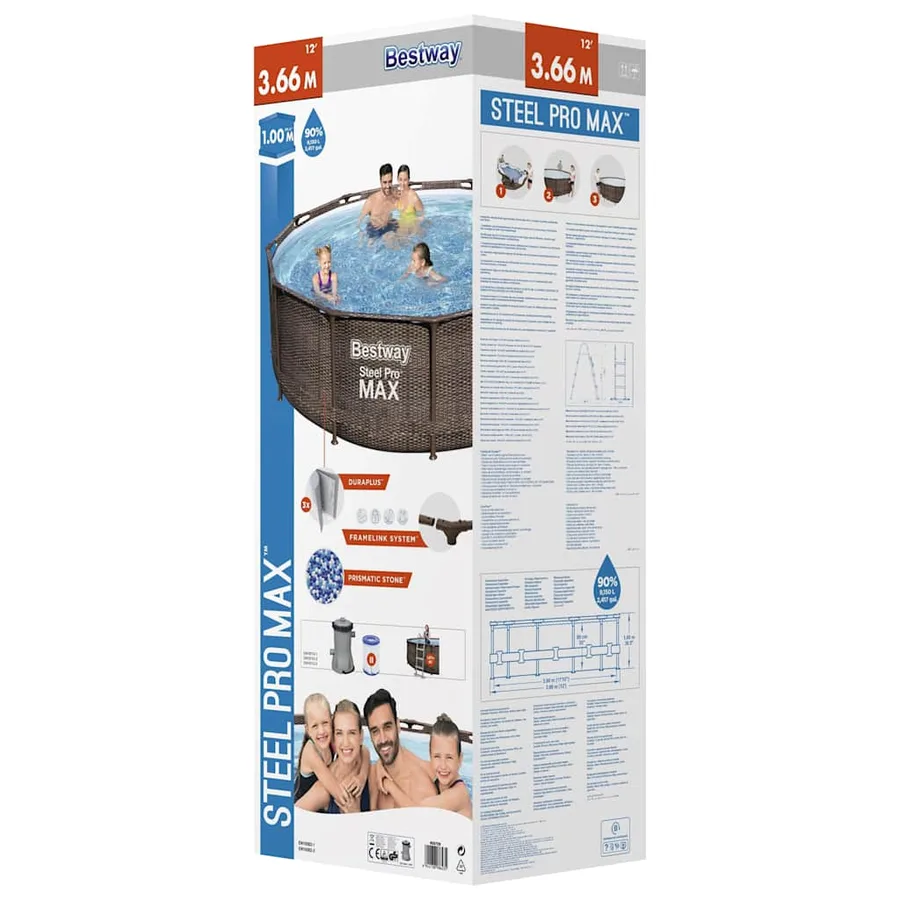 Bestway Ensemble de piscine Steel Pro MAX Deluxe Series 366x100 cm - 10