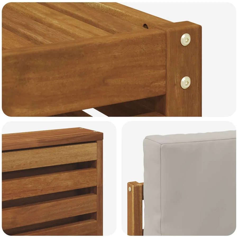Ensemble de canapés d'extérieur 7 pcs Gris Naturel et Clair - 6
