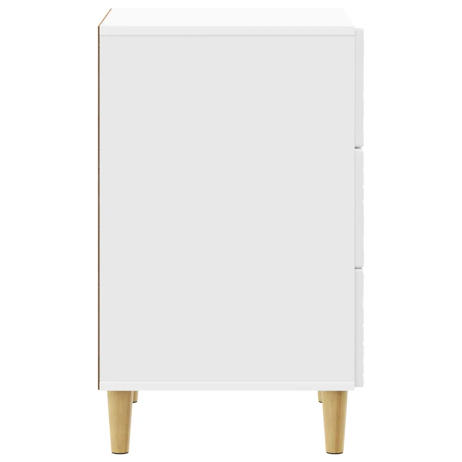 Table de chevet Blanc brillant 43 x 39,5 x 66,5 cm - 5
