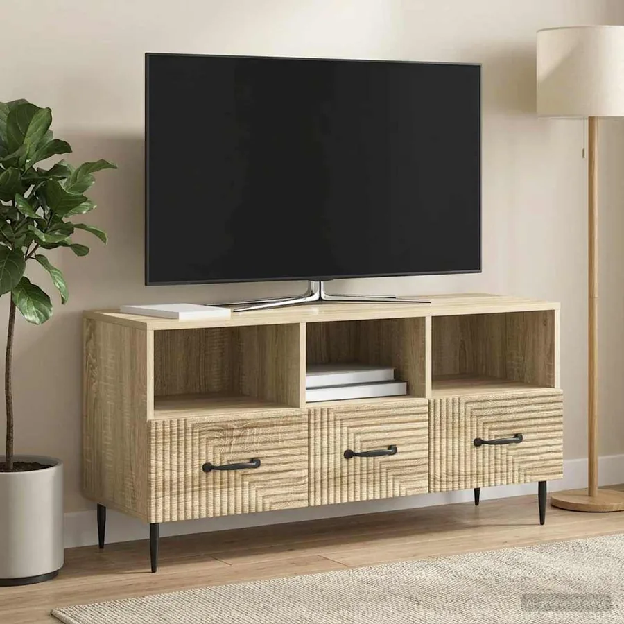 Meuble TV Chêne Sonoma 102 x 34,5 x 50 cm Bois d'ingénierie