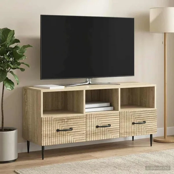 Meuble TV Chêne Sonoma 102 x 34,5 x 50 cm Bois d'ingénierie
