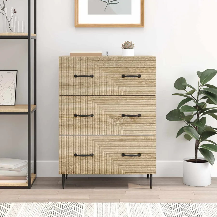 Armoire à tiroirs Chêne Sonoma 66 x 34,5 x 89,5 cm - 4