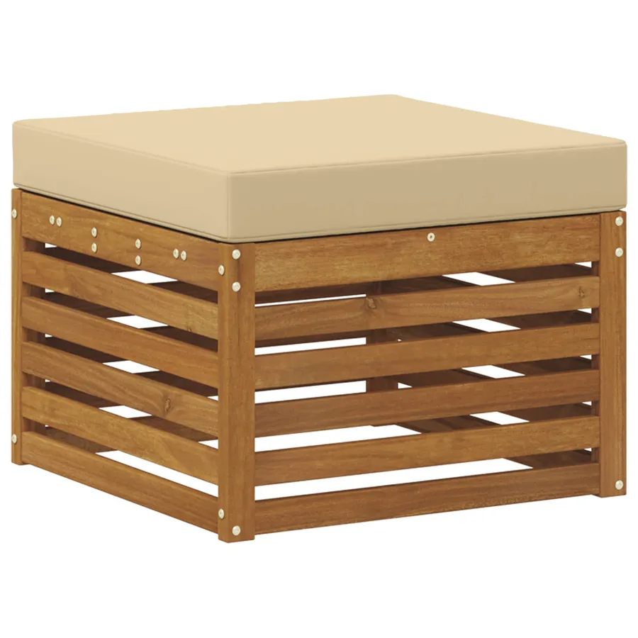 Ensemble de canapé d'angle avec coussin 6 pcs Naturel et Beige - 5
