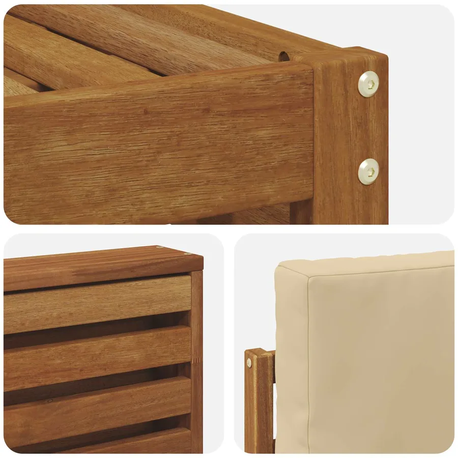 Ensemble de canapés d'extérieur 8 pcs Naturel et Beige - 6