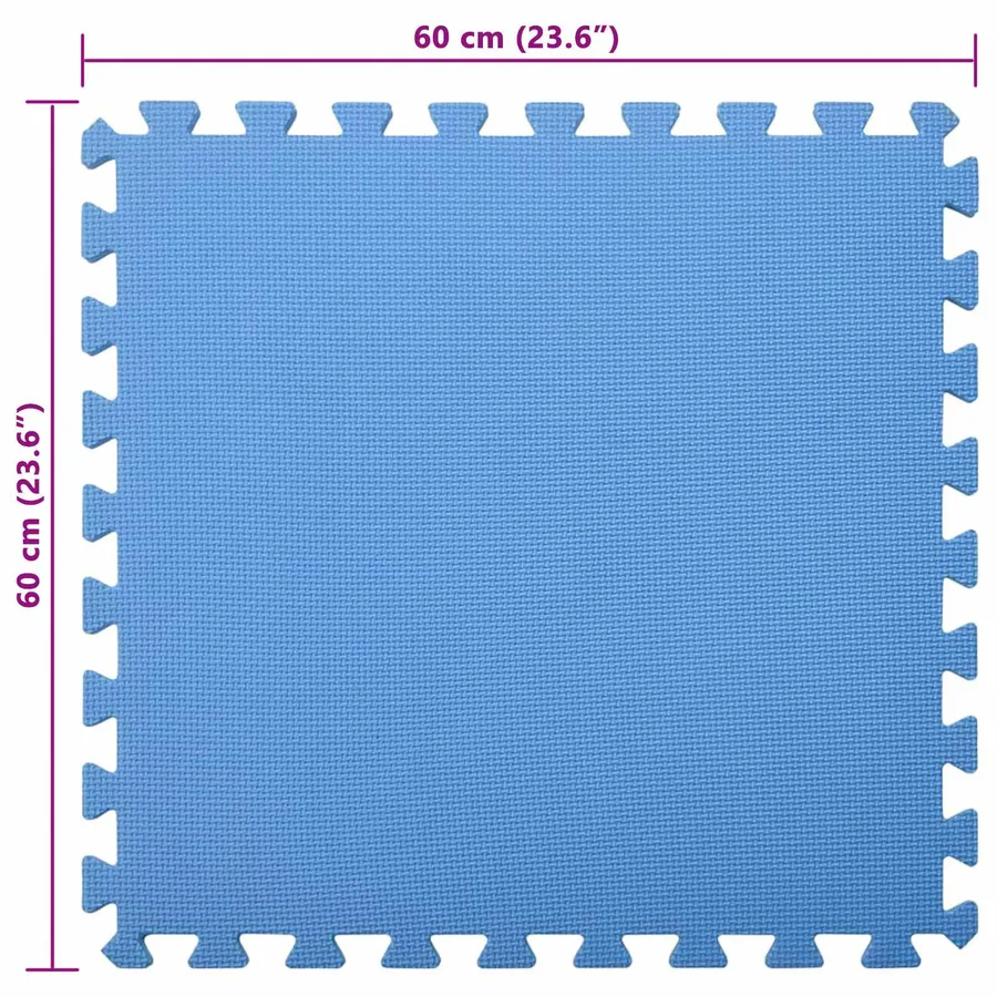 Tapis de sol de piscine 6 pcs Bleu 2,16 ㎡ Mousse EVA - 9