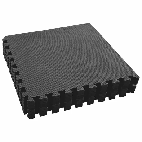 Tapis de sol de piscine 12 pcs Noir 4,32 ㎡ Mousse EVA