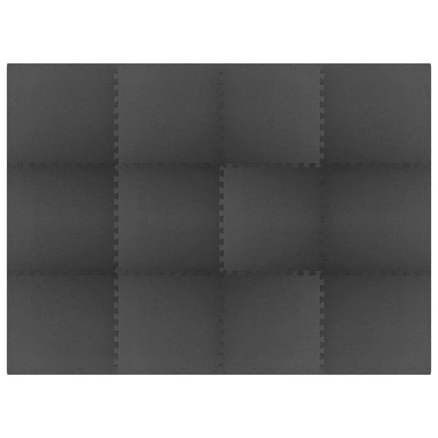 Tapis de sol de piscine 12 pcs Noir 4,32 ㎡ Mousse EVA - 3
