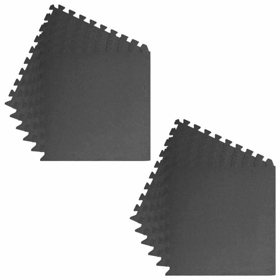 Tapis de sol de piscine 12 pcs Noir 4,32 ㎡ Mousse EVA - 5