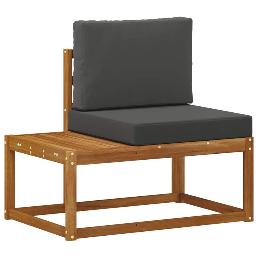 Ensemble de canapés d'extérieur avec coussin 2 pcs Naturel - 4