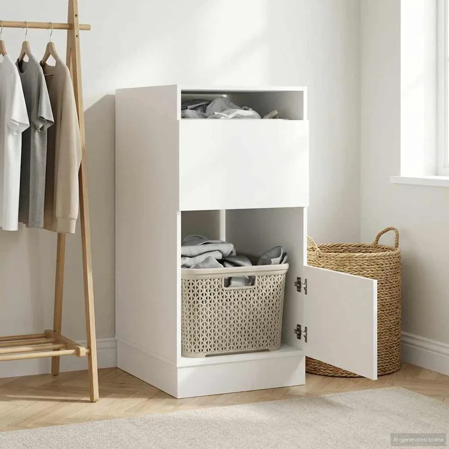 Armoire à Laver Blanc 50 x 68 x 102 cm Bois d'ingénierie