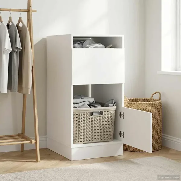 Armoire à Laver Blanc 50 x 68 x 102 cm Bois d'ingénierie
