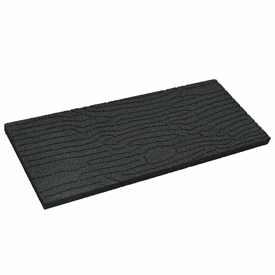 Pierre de marchage 6 pcs Noir 60,5 x 25 x 2 cm Caoutchouc - 4