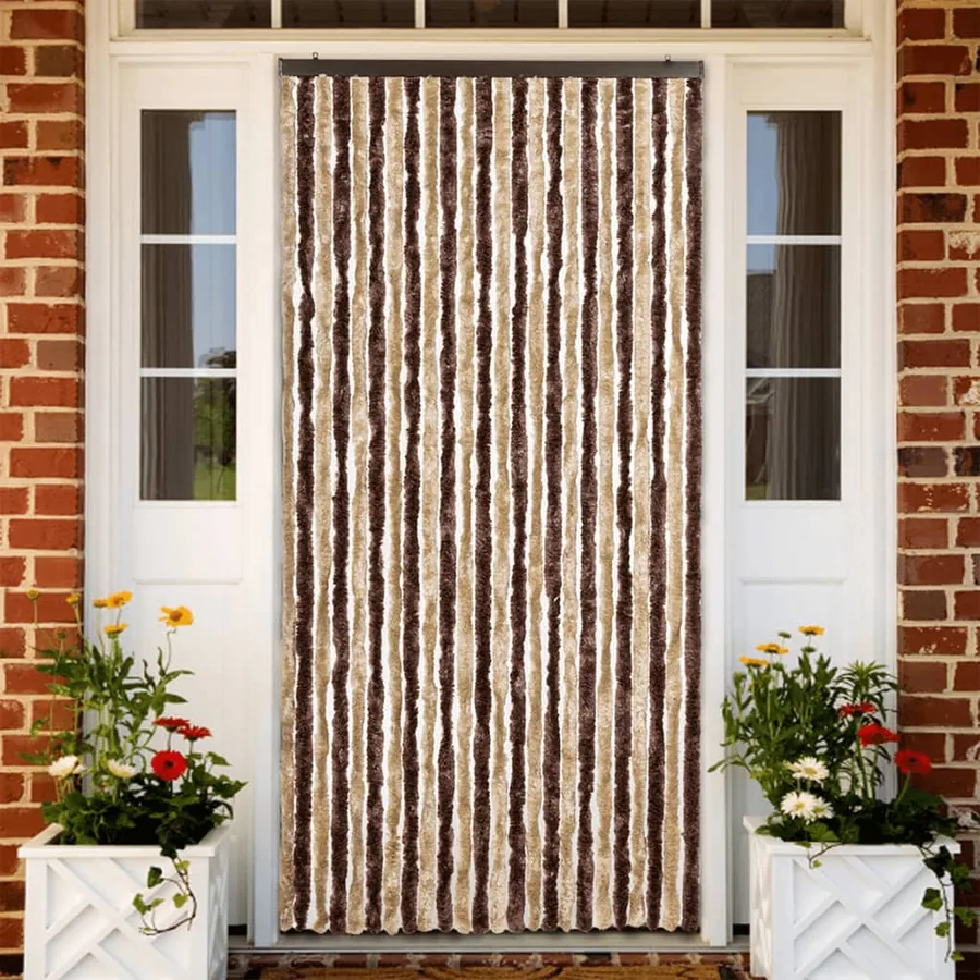 Moustiquaire Beige et marron clair 100x220 cm Chenille