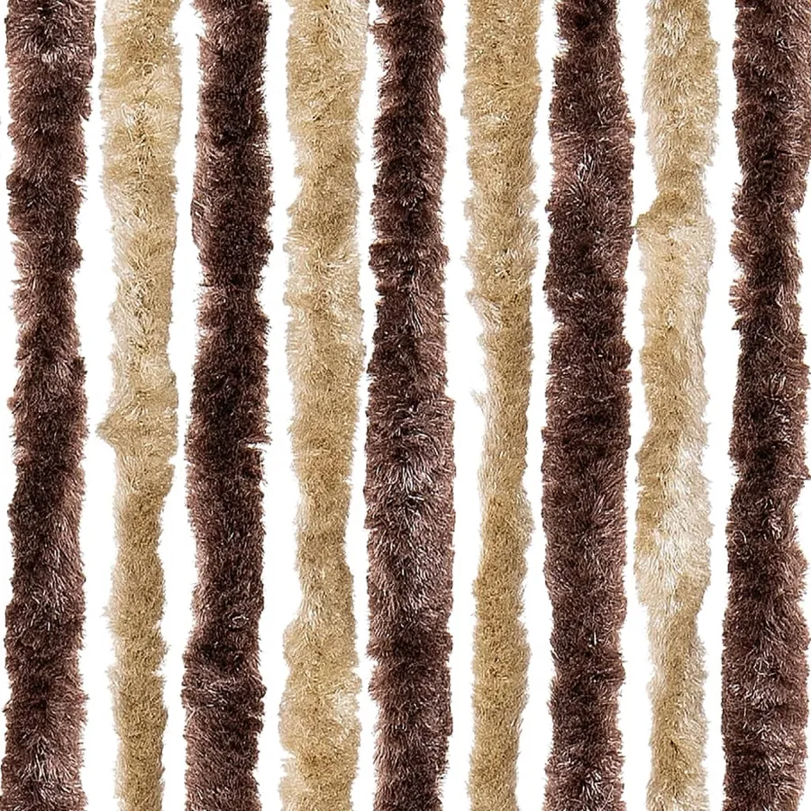 Moustiquaire Beige et marron clair 100x220 cm Chenille - 6