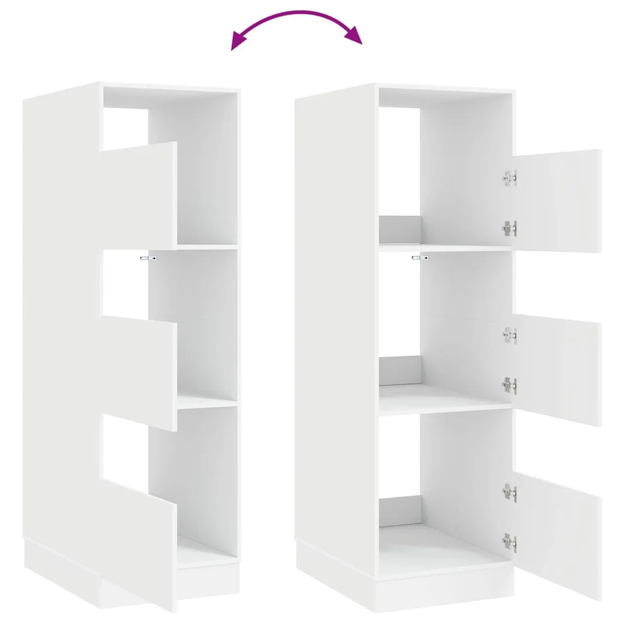 Armoire à Laver avec stockage Blanc Bois d'ingénierie - 10