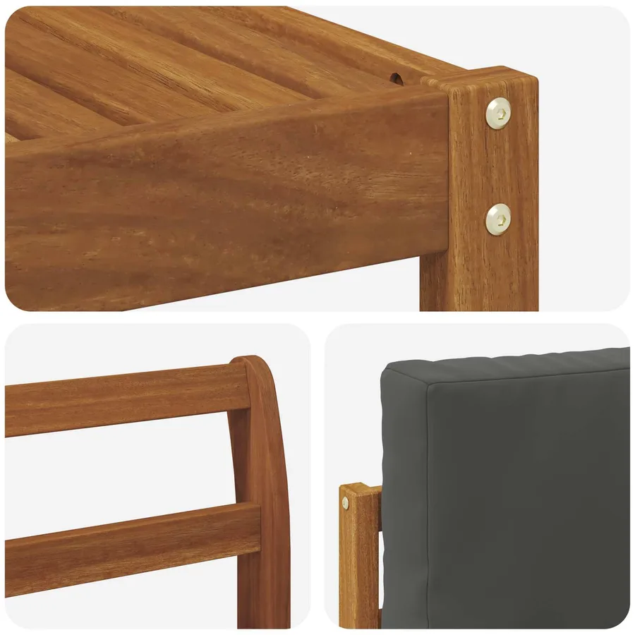 Ensemble de canapés d'extérieur 6 pcs Naturel et Anthracite - 7