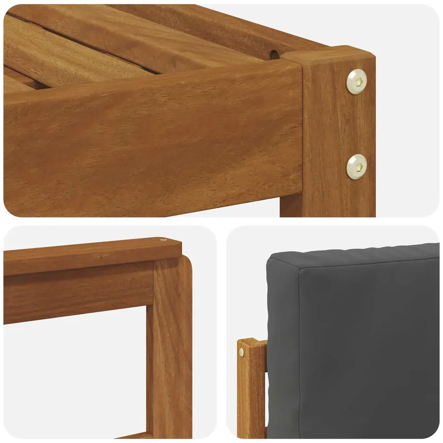 Ensemble de canapés d'extérieur 8 pcs Naturel et Anthracite - 6