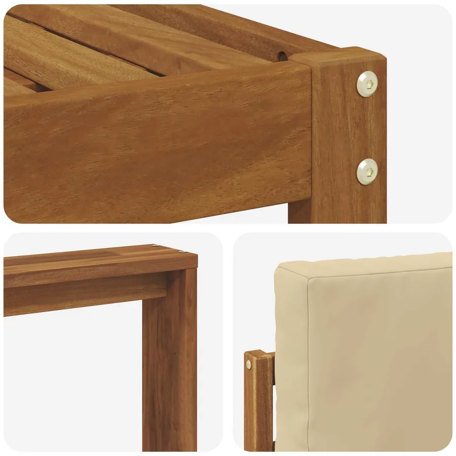 Ensemble de canapés d'extérieur 6 pcs Naturel et Beige - 6