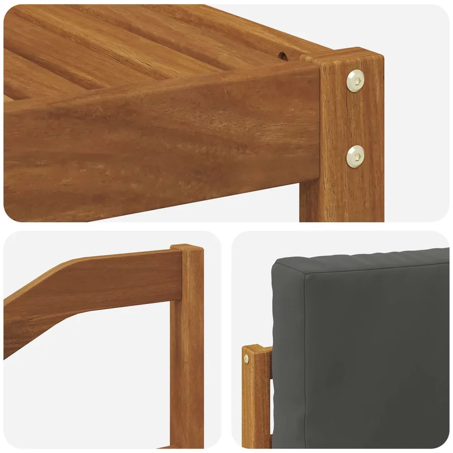 Ensemble de canapés d'extérieur 6 pcs Naturel et Anthracite - 7