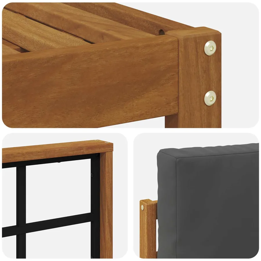 Ensemble de canapés d'extérieur 6 pcs Naturel et Anthracite - 6