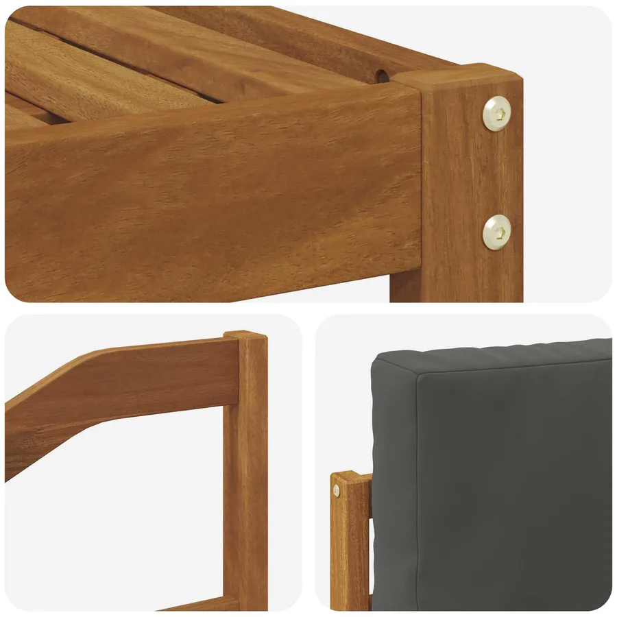 Ensemble de canapés d'extérieur 8 pcs Naturel et Anthracite - 6