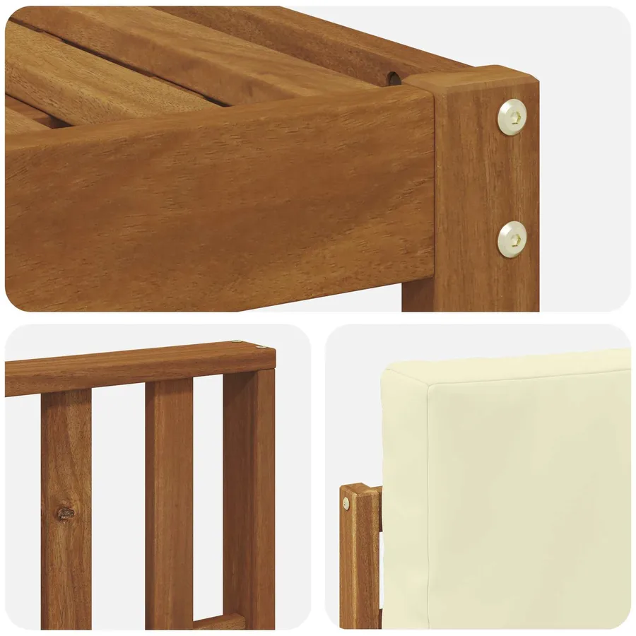 Ensemble de canapés d'extérieur 6 pcs Naturel et Crème - 6