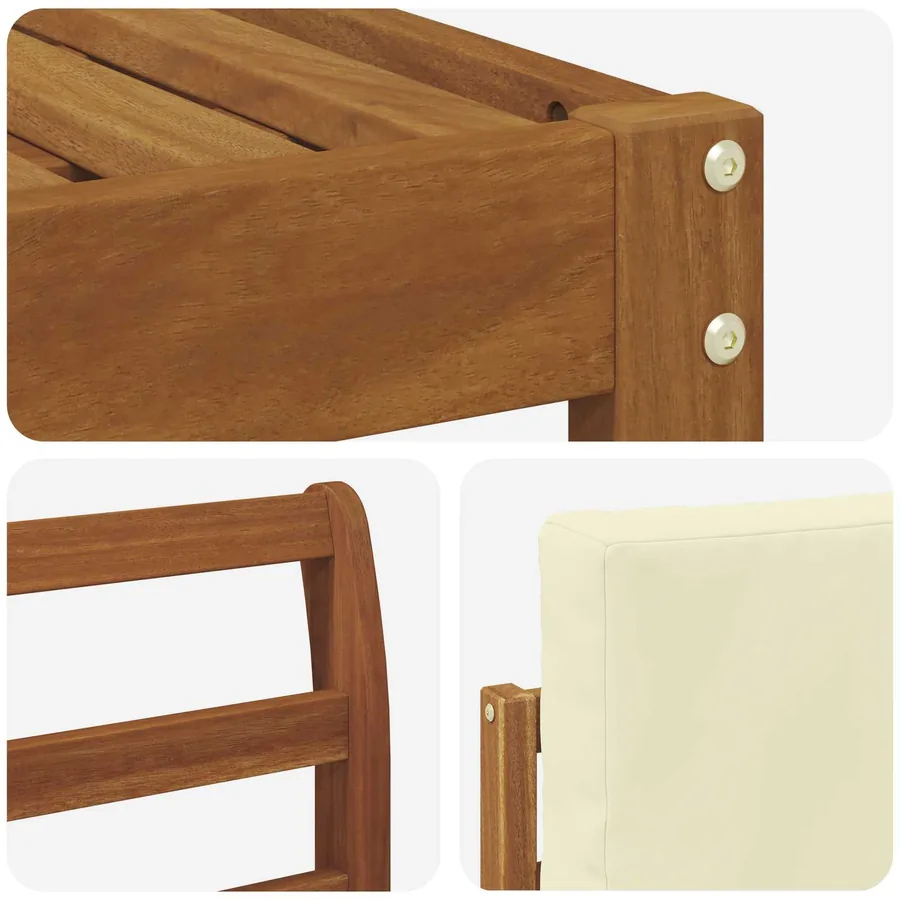 Ensemble de canapés d'extérieur 6 pcs Naturel et Crème - 6