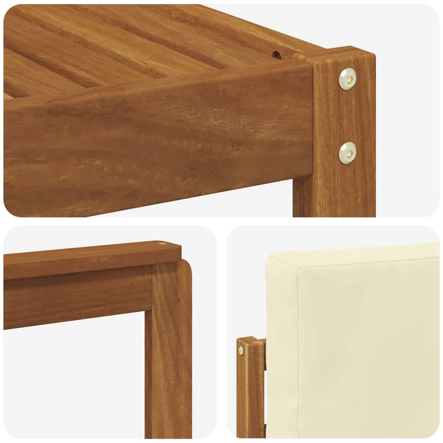 Ensemble de canapés d'extérieur 6 pcs Naturel et Crème - 7