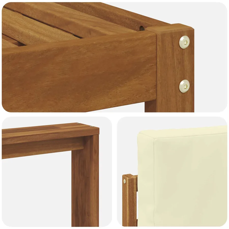 Ensemble de canapés d'extérieur 8 pcs Naturel et Crème - 6