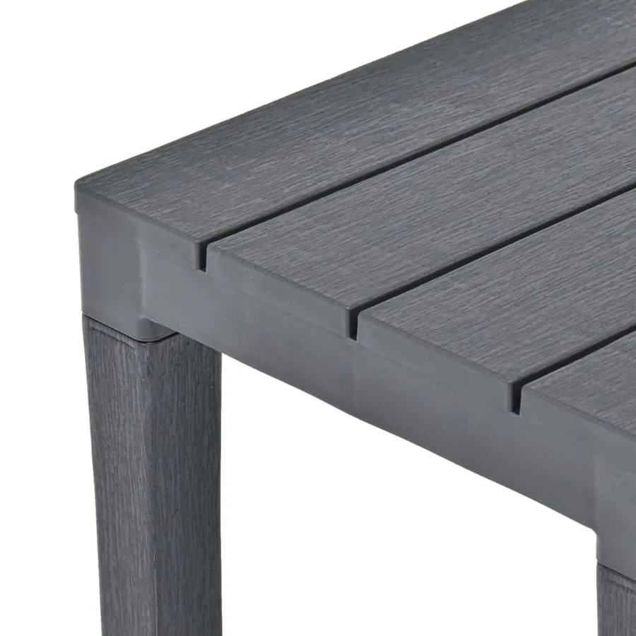 Bancs de jardin 2 pcs Anthracite Plastique - 5