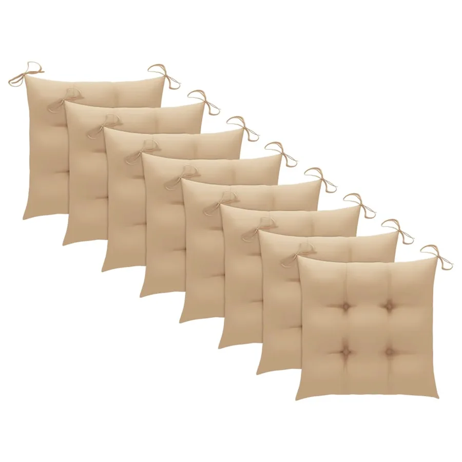 Chaises pliables d'extérieur lot de 8 et coussins Bois d'acacia - 5