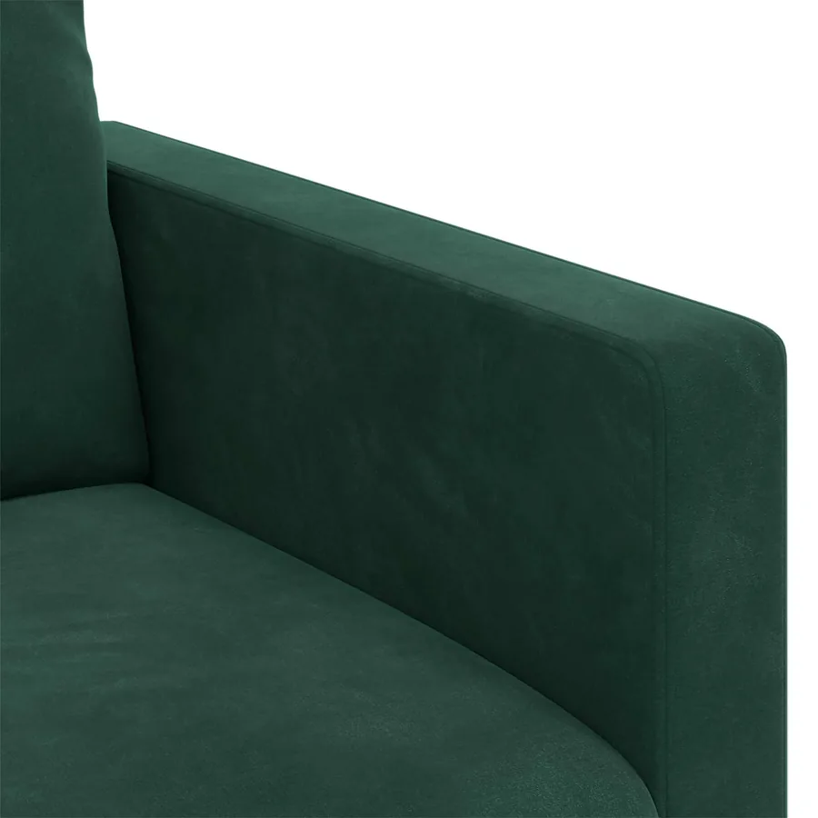 Canapé Vert foncé 138 x 78 x 80 cm Velours - 7