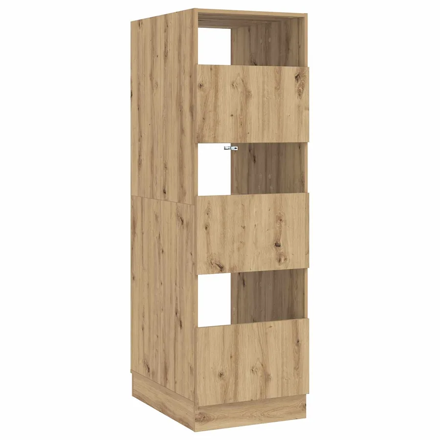 Armoire à Laver avec stockage Chêne artisanal 50 x 68 x 162 cm - 2
