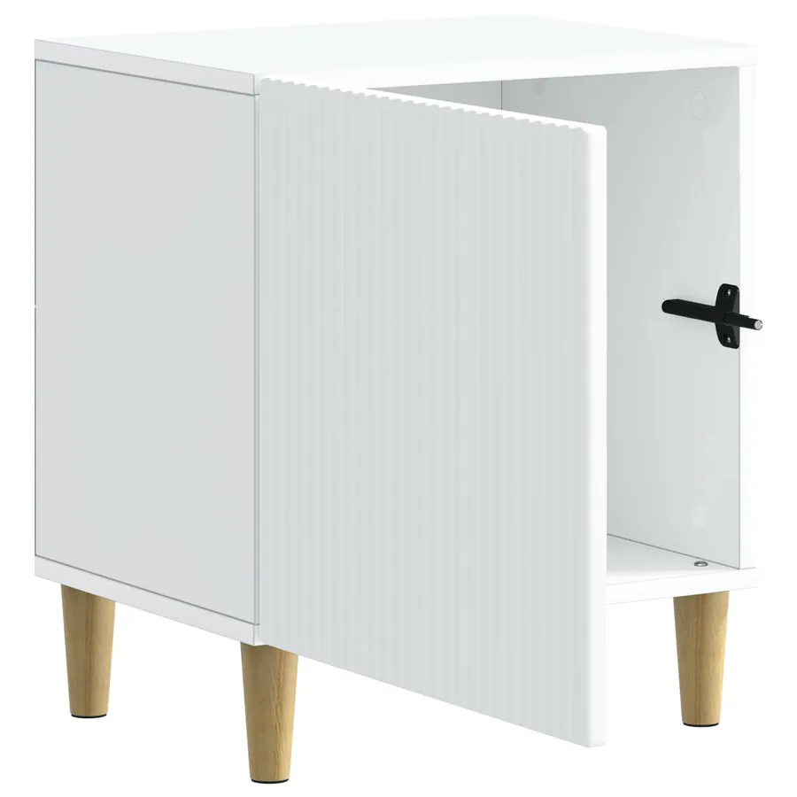 Cabinet de chevet 2 pcs Blanc 43 x 34,5 x 50 cm - 6