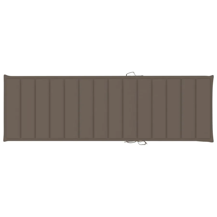 Chaise longue de jardin avec coussin Bois d'acacia solide - 9